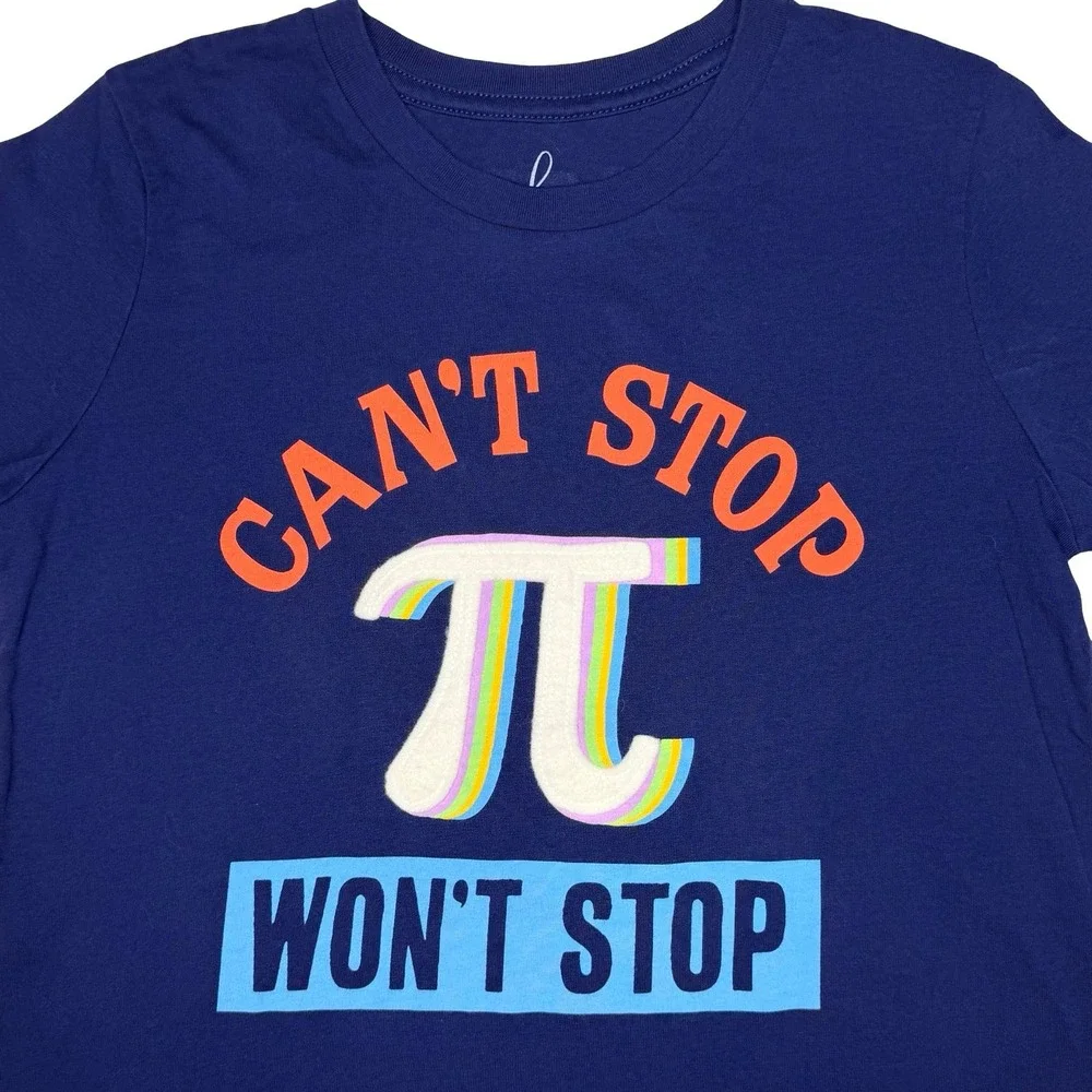 Peek Pi Can't Stop Won't Stop Appliqué Front And Back Print Tee